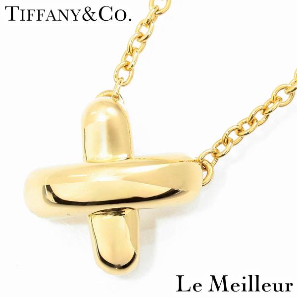 ティファニー クロスステッチ ネックレス イエローゴールド K18YG 中古 返品OK