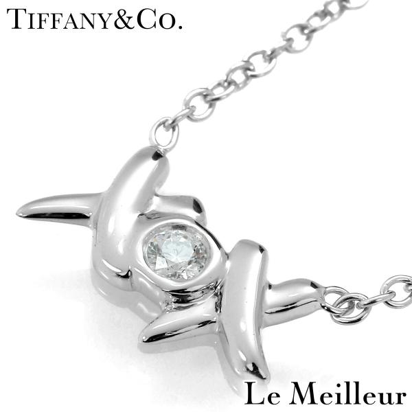 ティファニー TIFFANY&amp;Co. パロマ・ピカソ ラブ&amp;キス ネックレス ダイヤモンド ホワイト...