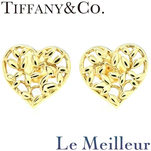 ティファニー TIFFANY&amp;Co. パロマ・ピカソ オリーブリーフ ハート ピアス イエローゴール...
