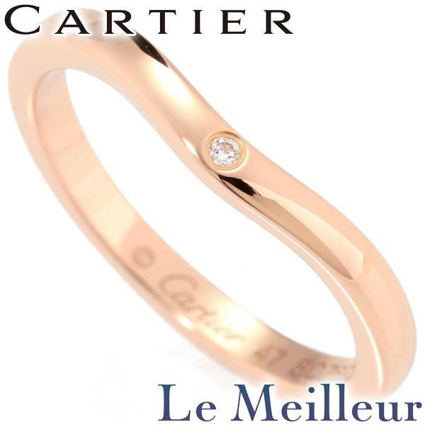 カルティエ バレリーナ カーブウェディング リング 指輪 ダイヤモンド K18PG 7号 Carti...