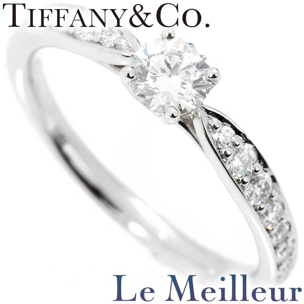 ティファニー ハーモニー リング 指輪 ダイヤモンド Pt950 7号 TIFFANY&amp;Co. 中古...