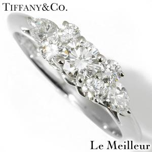 ティファニー TIFFANY&Co. セブンストーンリング ダイヤモンド プラチナ Pt950 6.5号 指輪 新品仕上済 中古 返品OK