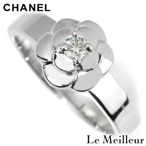 シャネル CHANEL CAMELIA 1P リング ダイヤモンド ホワイトゴールド K18WG 10号 指輪 新品仕上済 中古 返品OK