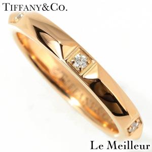 ティファニー TIFFANY&Co. ティファニートゥルー バンドリング ダイヤモンド ピンクゴールド K18PG 5号 指輪 新品仕上済 中古 返品OK