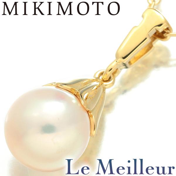 ミキモト 一粒パールネックレス アコヤ真珠 7.1mm K18 MIKIMOTO 中古 プレラブド ...