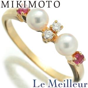 MIKIMOTO（ミキモト） 2粒 パールリング 指輪 真珠 5.7mm 真珠 6.3mm