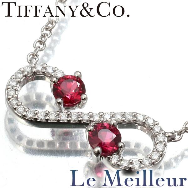 ティファニー TIFFANY&amp;Co. エンチャント スクロール ネックレス ルビー プラチナ Pt9...
