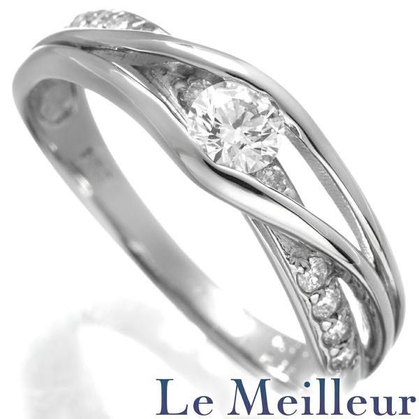 ダイヤモンド 0.28ct プラチナ Pt900 リング SIクラス 13号 指輪  新品仕上済 中...