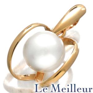 アヒルモチーフ パールペンダントトップ 真珠 8.0×15.0mm K18 中古