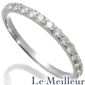 ハーフエタニティリング 指輪 ダイヤモンド 0.3ct Pt900 11号 中古 プレラブド 返品OK