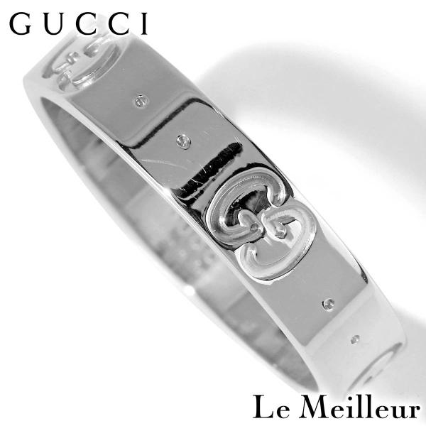 グッチ GUCCI アイコン スリムリング ホワイトゴールド K18WG 9.5号 指輪  新品仕上...