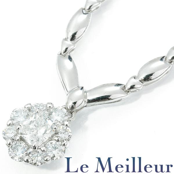 ネックレス ダイヤモンド 0.312ct ダイヤモンド 0.43ct ホワイトゴールド K10WG ...