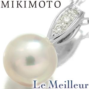 ミキモト パールペンダントネックレス PP-20601BU 真珠 7.3mm ダイヤモンド K18 MIKIMOTO 未使用品 返品OK『5％OFFクーポン対象』｜lemeilleur