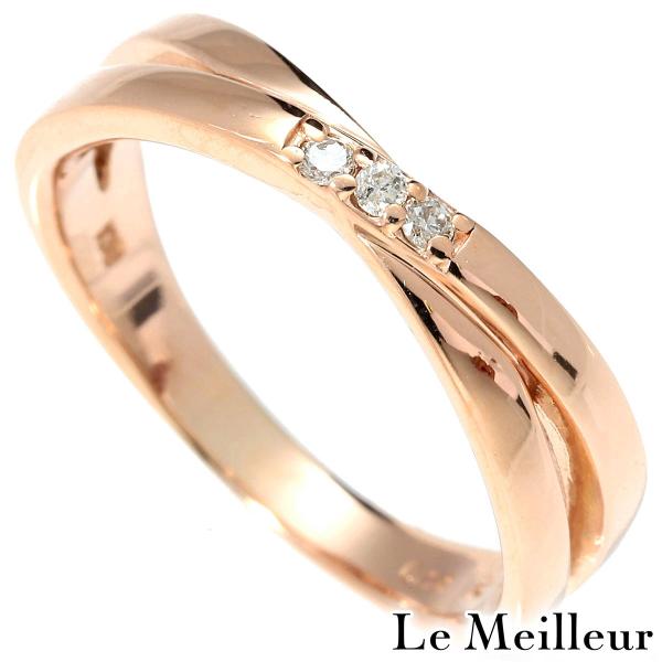 組曲 リング 指輪 ダイヤモンド ピンクゴールド K10PG 12号 KUMIKYOKU 中古 返品...