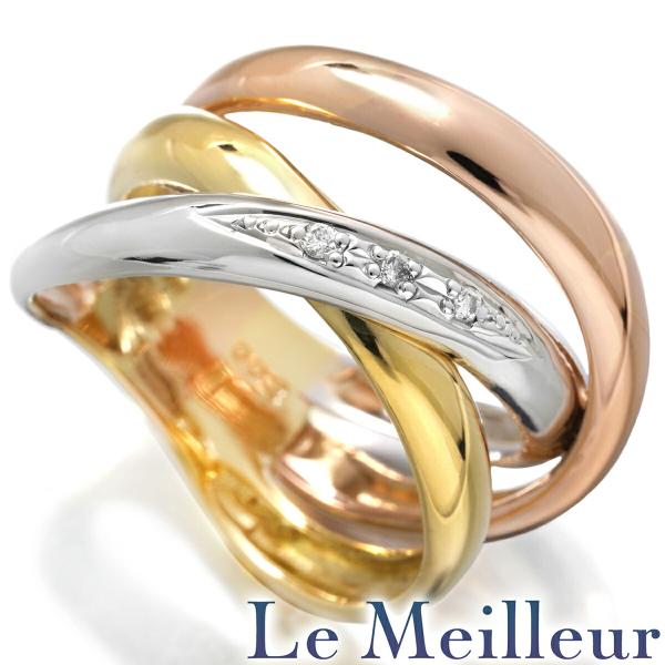 コンビネーションリング 指輪 ダイヤモンド Pt900 12号 中古 プレラブド 返品OK