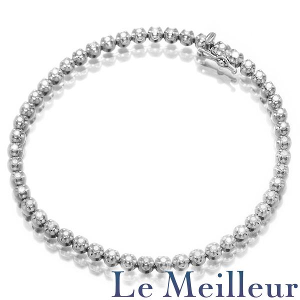 ダイヤモンド 1.00ct プラチナ Pt850 テニスブレスレット ブレスレット  新品仕上済 中...