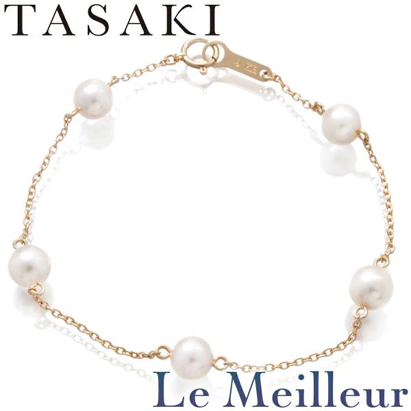 タサキ パールチェーンブレスレット 真珠 6〜6.4mm K18 TASAKI 中古 返品OK