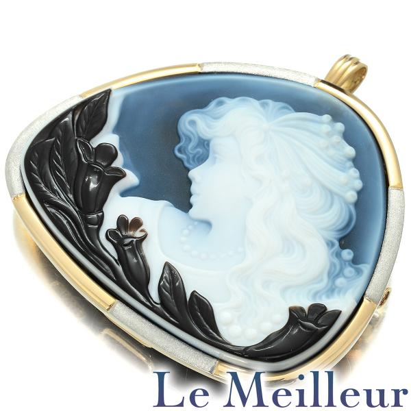 ハンス ペーター ミュラー カメオ ペンダントトップ兼ブローチ カメオ K18 Hans Peter...