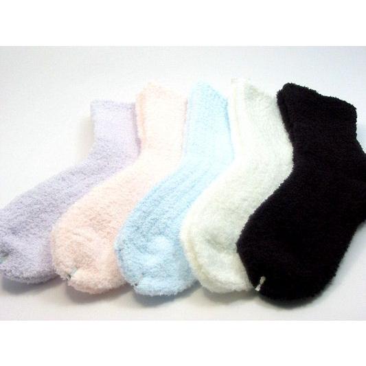 22/24女性用（婦人 レディース） 口ゴムゆったり あったかウサコソックス パステル5足セット　ラ...