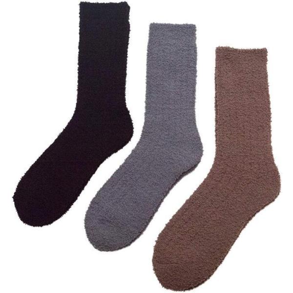 24〜26cm 3足セット　男性用（紳士 メンズ）もモコモコ あったかウサコソックス（マシュマロ靴下...