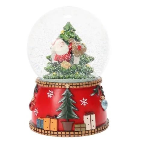 スノードーム・オルゴール サンタ・ツリー