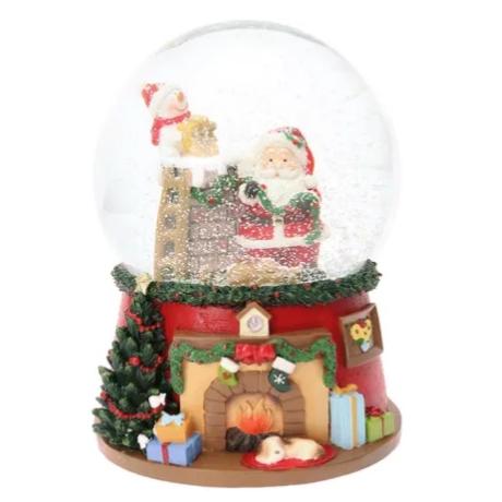 スノードーム・オルゴール サンタ・煙突