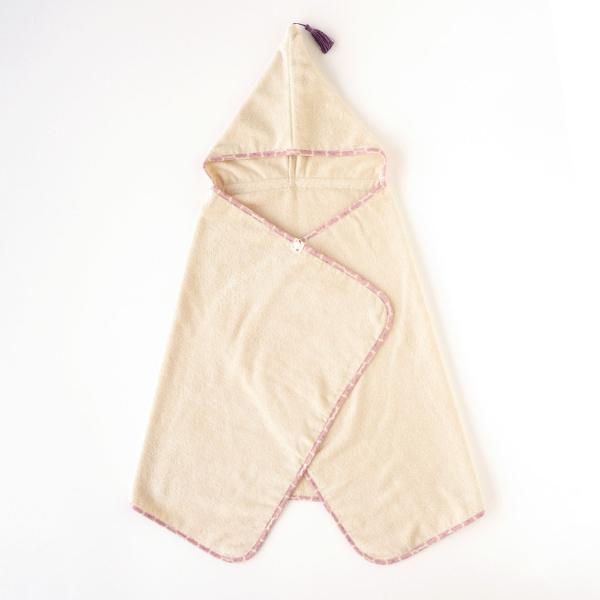 とんがりフード付きバスタオル ピンク