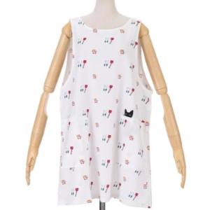 ♥新品未使用！Atsuko Matano 黒い犬キッチンエプロン ピンク 黒い犬