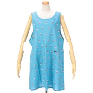 俣野温子マタノアツコ どんぐり帽子キッチンエプロン ブルー