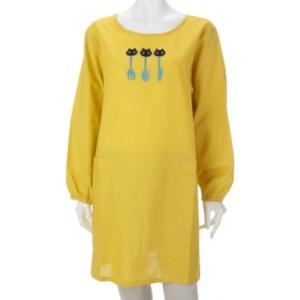 俣野温子マタノアツコ MEMEランチ割烹着 イエロー