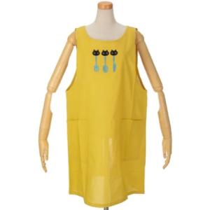 俣野温子マタノアツコ MEMEランチキッチンエプロン イエロー