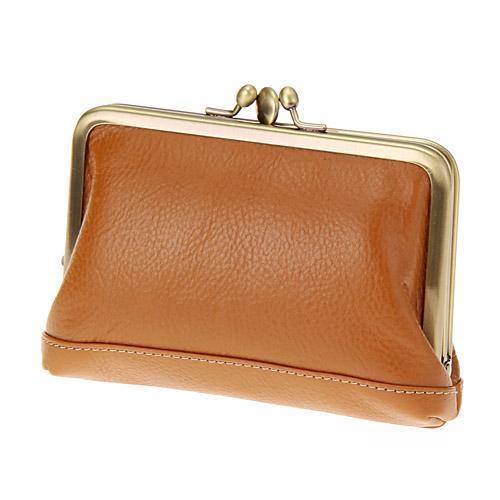 アンティーク三枚がま口 キャメル  全国送料430円