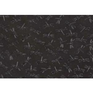 印傳屋 印伝 2516 名刺入 黒地／黒漆 とんぼ 全国送料430円