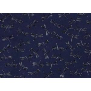 印傳屋 印伝 2516 名刺入 紺地／黒漆 とんぼ 全国送料430円