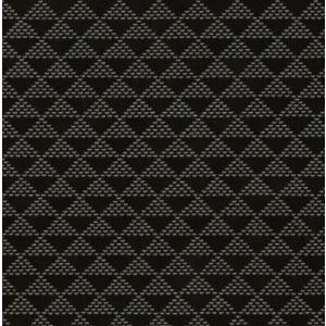 印傳屋 印伝 3004 合切袋大 黒地／グレー漆 波うろこ