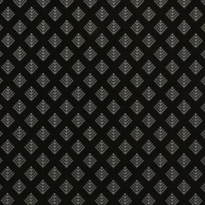 印傳屋 印伝 3004 合切袋大 黒地／グレー漆 若松菱