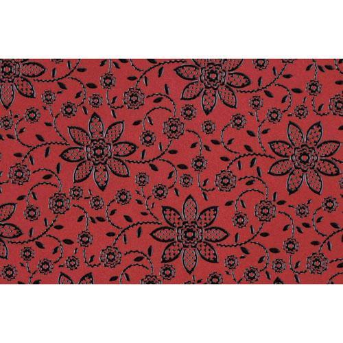 印傳屋 印伝 2504 免許証ケース 赤地／黒漆 クレマチス 全国送料430円