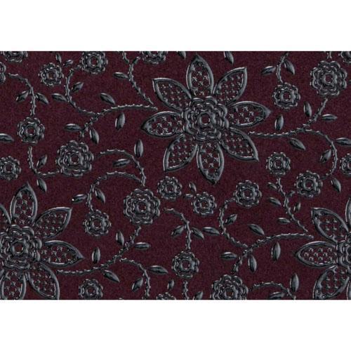 印傳屋 印伝 2504 免許証ケース 紫地／黒漆 クレマチス 全国送料430円