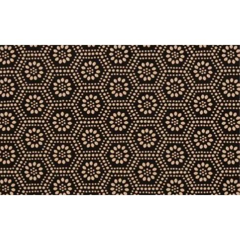 印傳屋 印伝 2504 免許証ケース 黒地／白漆 亀甲 全国送料430円