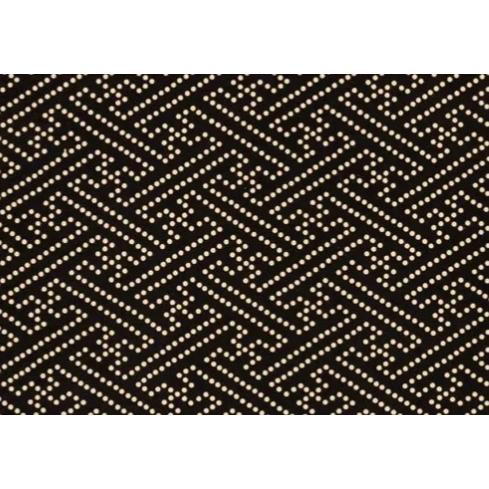 印傳屋 印伝 2504 免許証ケース 黒地／白漆 紗綾形 全国送料430円