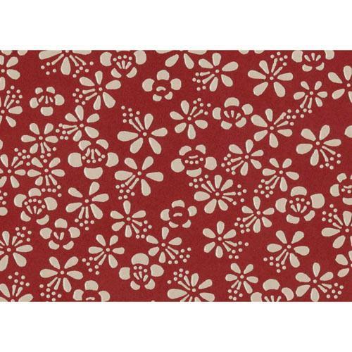 印傳屋 印伝 2504 免許証ケース 赤地／白漆 梅 全国送料430円