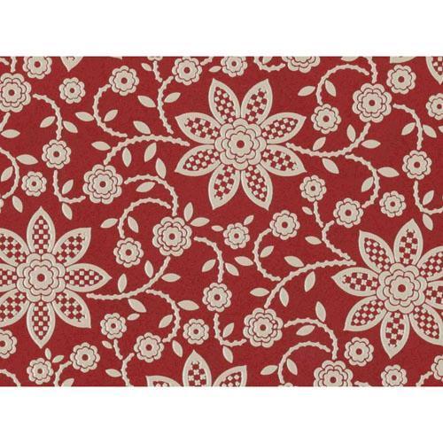 印傳屋 印伝 2504 免許証ケース 赤地／白漆 クレマチス 全国送料430円