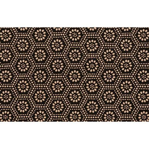 印傳屋 印伝 4206 メガネケース 黒地／白漆 亀甲 全国送料600円