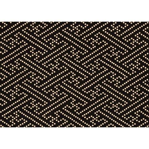 印傳屋 印伝 4206 メガネケース 黒地／白漆 紗綾形 全国送料600円