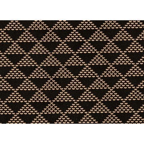 印傳屋 印伝 4206 メガネケース 黒地／白漆 波うろこ 全国送料600円