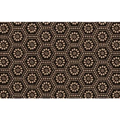 印傳屋 印伝 4608 ペンケース 黒地／白漆 亀甲 全国送料430円