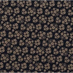 印傳屋 印伝 2204 二つ折り財布 紺地／白漆 忘れな草