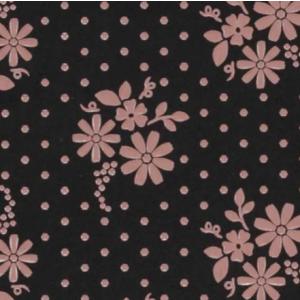 印傳屋 札入H 2204（コスモス/黒地×ピンク漆）の商品画像