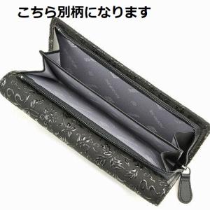 印傳屋 印伝 2310 長財布 黒地/黒漆 輪...の詳細画像2
