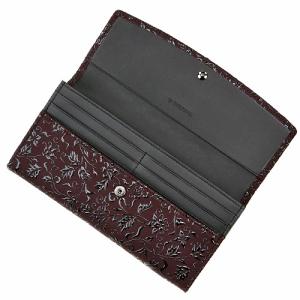 印傳屋 印伝 2310 長財布 紫地/黒漆 花唐草の詳細画像4